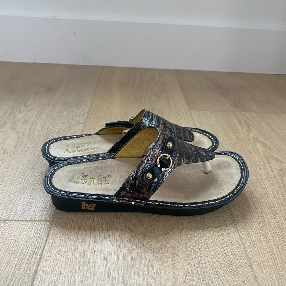 Alegria Vanessa Thong Leather Thong Sandals 41